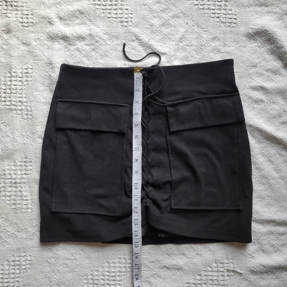 Brunette  The Label Faux Suede Stevie Skirt- Black - Picture 8 of 10